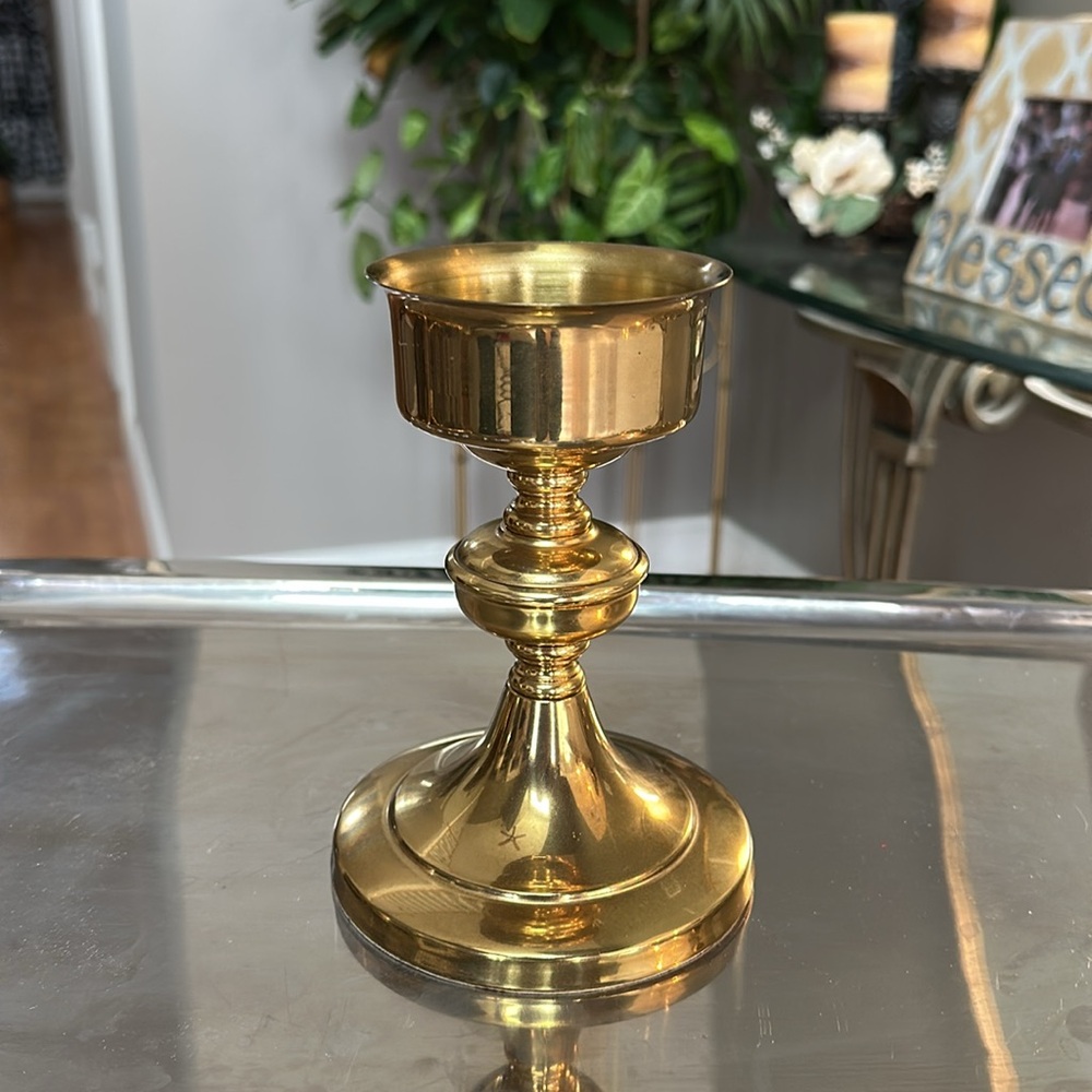 COPPER CRAFT MADE IN THE USA BRASS CANDLE HOLDER 🖤